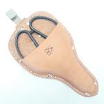 Estuche de cuero para tijeras de jardinero japonés con gancho metálico, marca MASAMUNE.