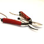 Gaines de cuir pour poignées de sécateurs japonais Onoyoshi (180, 200 mm et +) - Rouge