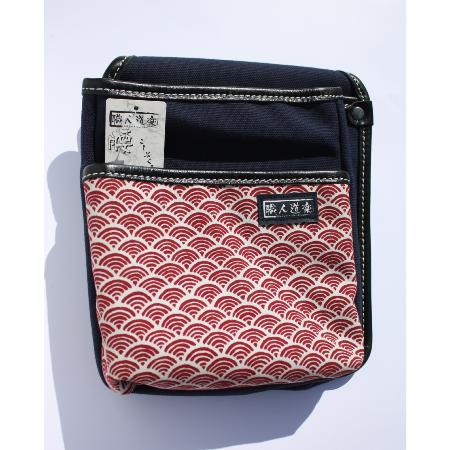 Bolsa japonesa para herramientas con motivos Sazanami (dibujos en la arena)