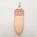 Estuche japonés de cuero para tijeras y podadoras con gancho metálico