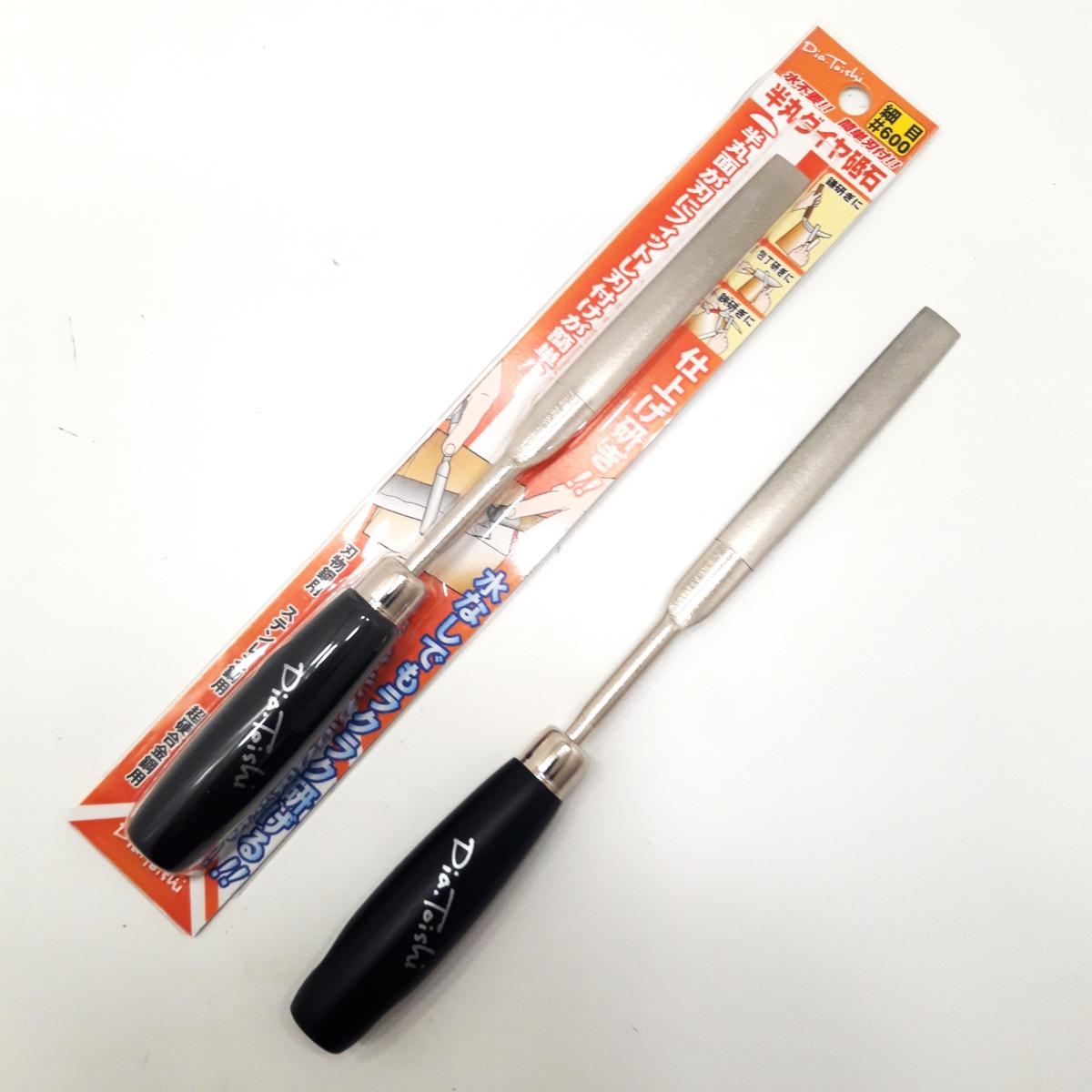 Lima diamantada semirredonda de grano fino #600 para afilar herramientas de corte