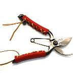 Gaines de cuir pour poignées de sécateurs japonais Onoyoshi (180, 200 mm et +) - Rouge