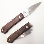 Cuchillo japonés plegable para injertar, para zurdos, de acero Aogami