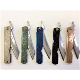 Cuchillo de bolsillo japonés Higonokami con diseño «gotas de agua», 5 colores a elegir